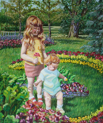 Courteney & Logan in the Garden when they were small children